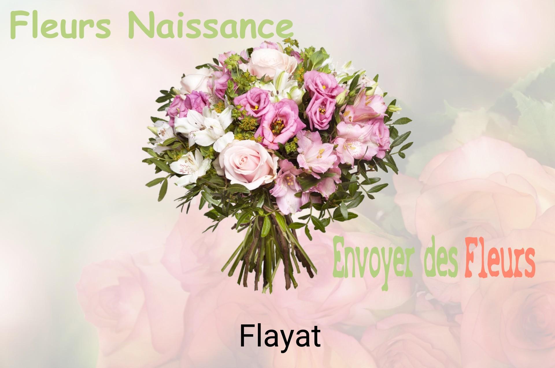 Bouquet de fleurs de naissance livré à Flayat