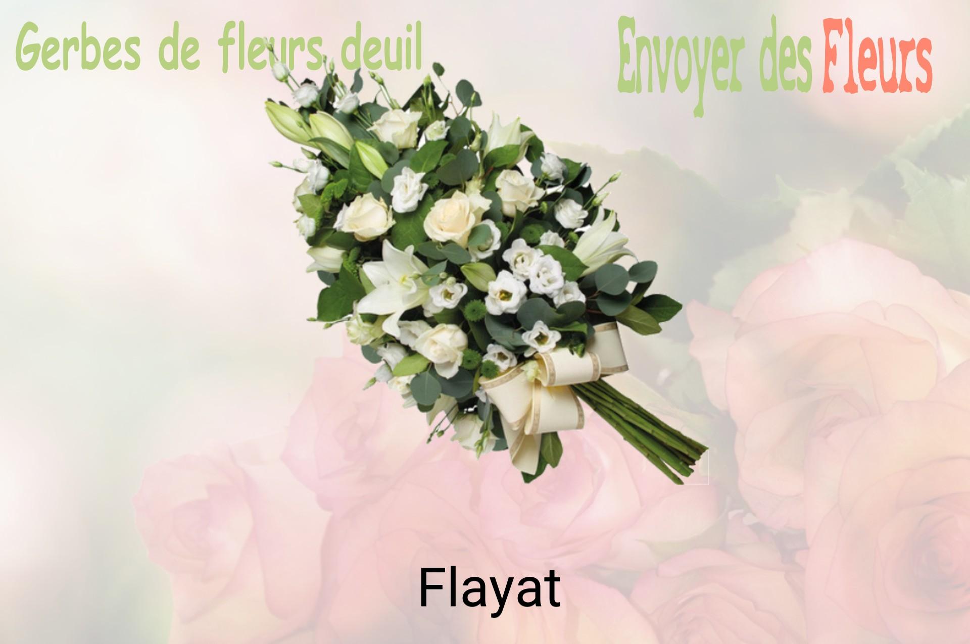 Gerbe de fleurs de deuil livrée à Flayat